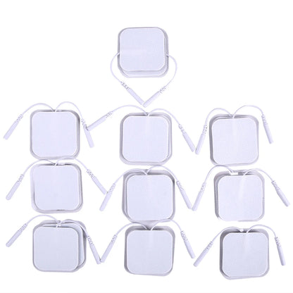 5*5cm 2mm Plug Tens Electrodes Pads Accessories Non-woven Fabric Self  Adhesive Replacement Patch for Electric Massager