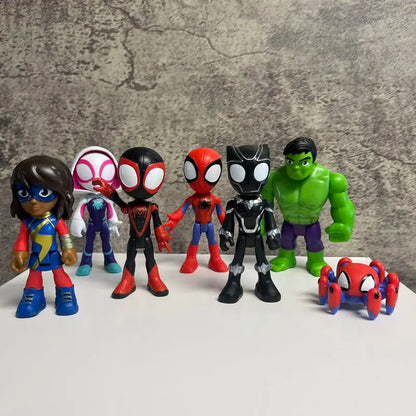 Spidey And His Amazing Friends Action Figures Anime Spiderman Legends Figurine Set For Kids Birthday Holiday Gift