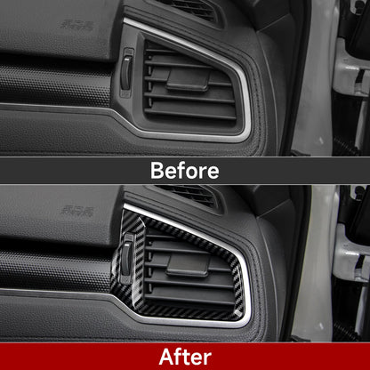 For Honda Civic 10th Gen (2016 -2021) Interior Accessories, Car Center Console Gear Shift Panel , Carbon Fiber ABS Trim Sticker