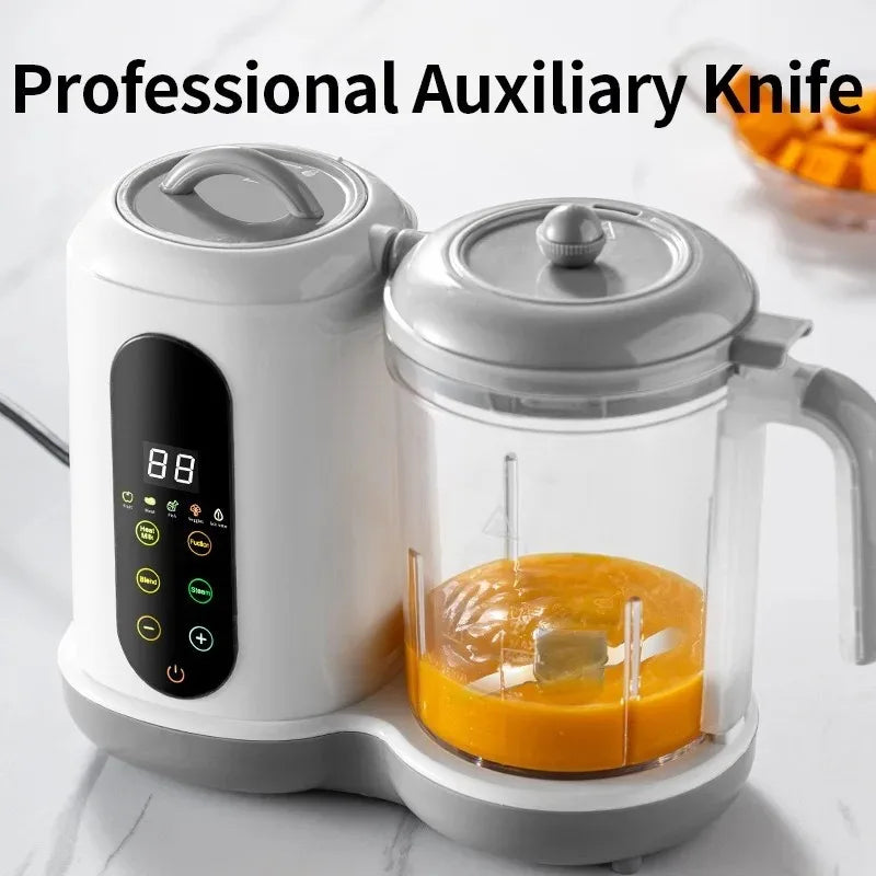 DIVEDEER Home Multi-Function Baby Food Maker A compact device that combines a fully automatic blender, steamer, and timer