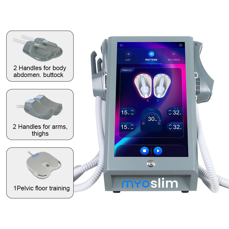 EMS Body Sculpting Machine Fat Weight Loss 15 Tesla 5 Handles Muscle Stimulator RF Sculpting Slimming Electromagnetic