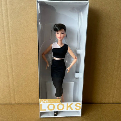 Barbie Fashion Collection Doll Multi-Joint Movable Curly Hair Look Gift for Girls Collectible Toy