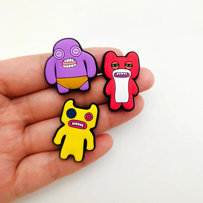 12-100Pcs Fuggler Teeth Monster Shoe Charms Pin for Clog Sandal Accessories DIY Shoe Decoration Wristband Kids Party X-mas Gifts