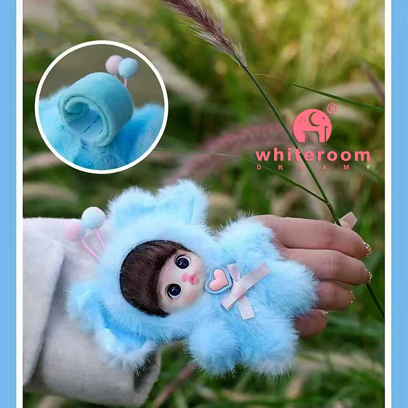Doll accessori Furry Animal Mini Doll Plush Toy BJD Pendant Mobile Phone Lanyard Backpack Autumn Winter NewYear Gift Girl Plush