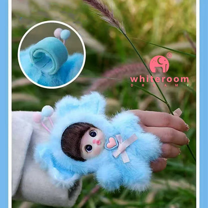 Doll accessori Furry Animal Mini Doll Plush Toy BJD Pendant Mobile Phone Lanyard Backpack Autumn Winter NewYear Gift Girl Plush
