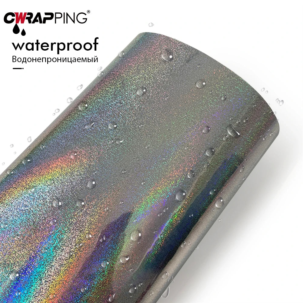Car Stickers Laser Dot Silver Sticker Vinyl Wrap Diy Car Body Color Change Sticker Waterproof Scratch Resistant Car Accessories