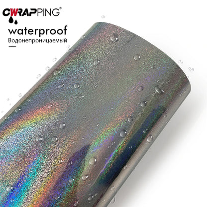 Car Stickers Laser Dot Silver Sticker Vinyl Wrap Diy Car Body Color Change Sticker Waterproof Scratch Resistant Car Accessories