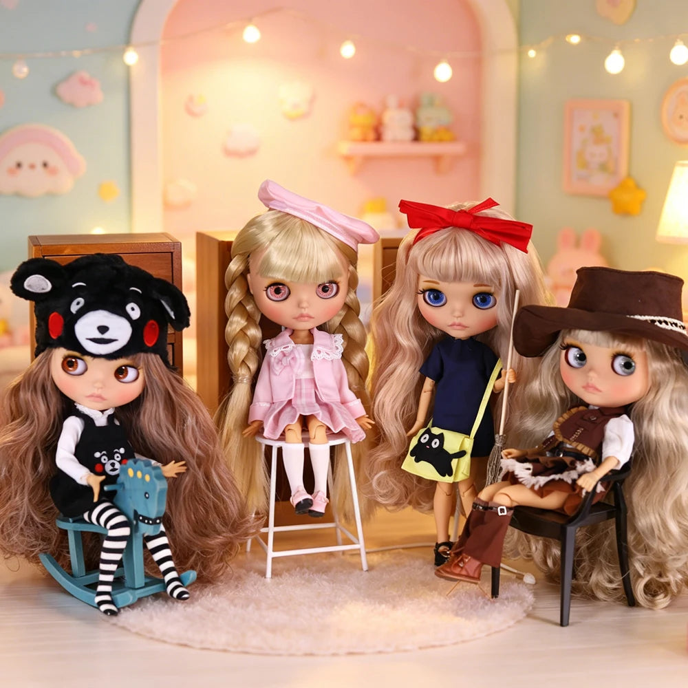 ICY DBS Blyth Doll 1/6 Joint 30cm tan Skin Matte Face Girl Set Doll BJD Toy Gift