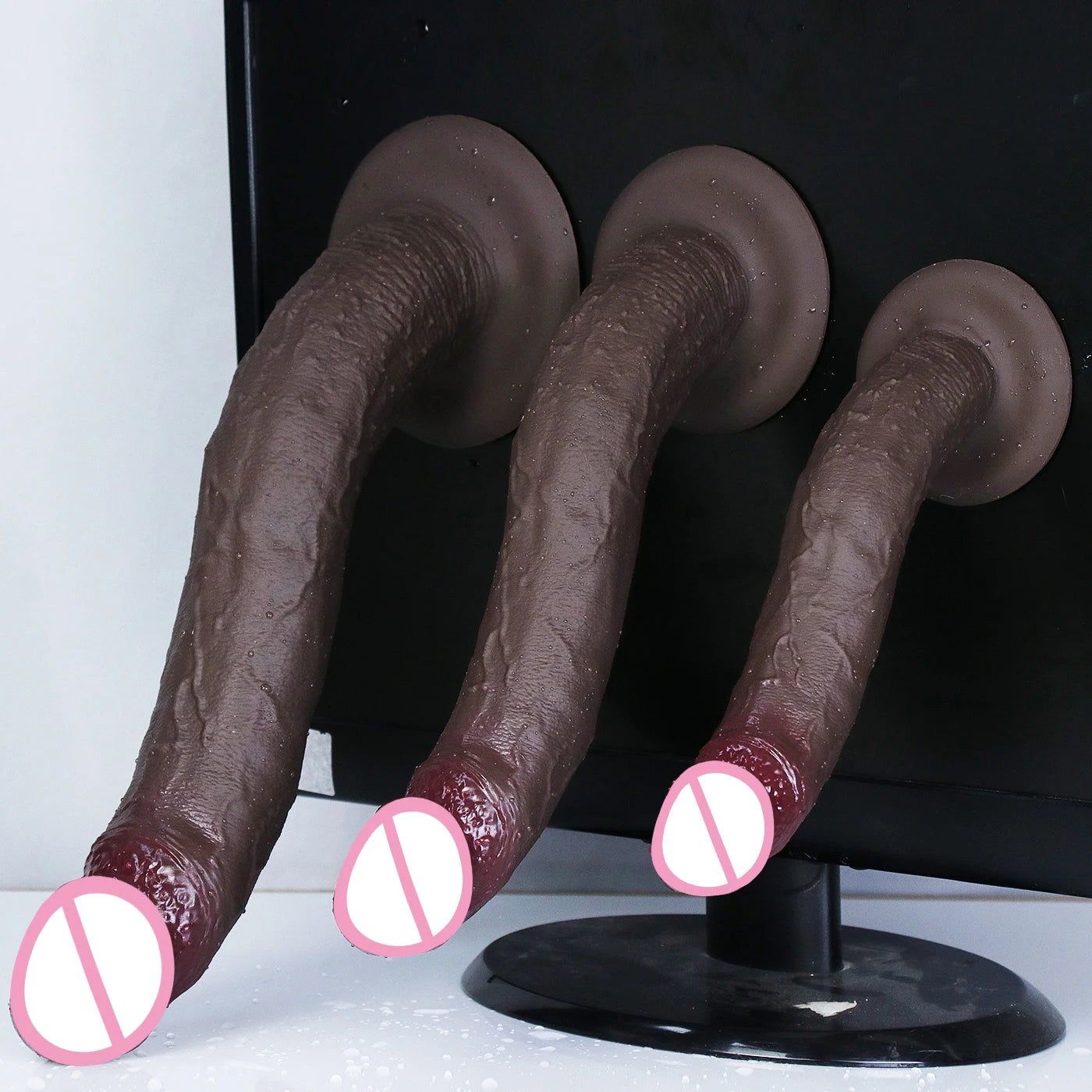 Realistic Long Soft Butt Plug Dildo 3 Sizes Fake Penis Skin Feel Silicone Cock Woman Man Masturbation Suction Cup Anal Sex Toys
