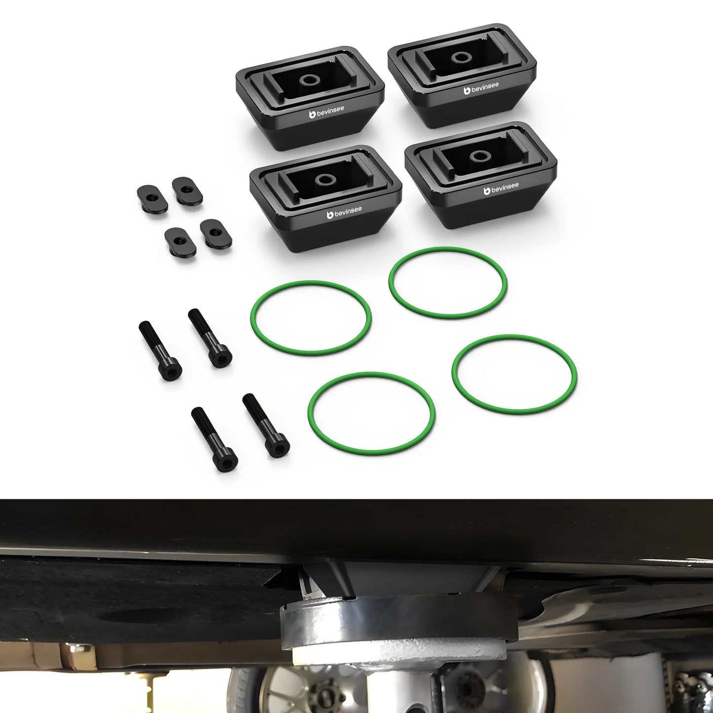 BEVINSEE Aluminum Jack Pads for BMW F30 E82 F34 E90 F10 F32 F11 F20 F01 F34,for Toyota Supra,Replace for 51717123311,51717169981