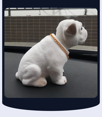 Nodding Dog Moving Head Husky Resin Imitation Dog Toy Dashboard Decoration Cute Auto Parts Car Accessories Funny Ornaments