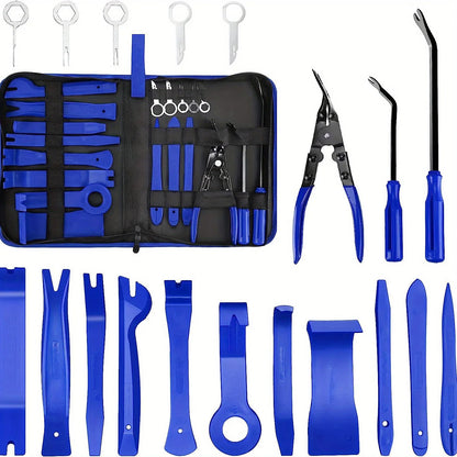 5pcs/19pcs Trim Removal Tool Set & Clip Plier Upholstery Remover Nylon Car Panel Removal Set with Portable Storage Bag