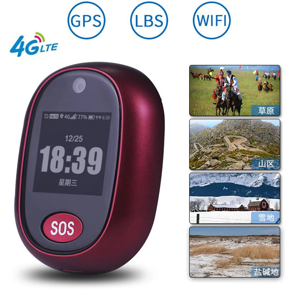 2026 for Elderly 4G GPS Tracking Watch V45 SOS Tracker Device Touch Waterproof IP67 HD Camera Call Health Management Locator