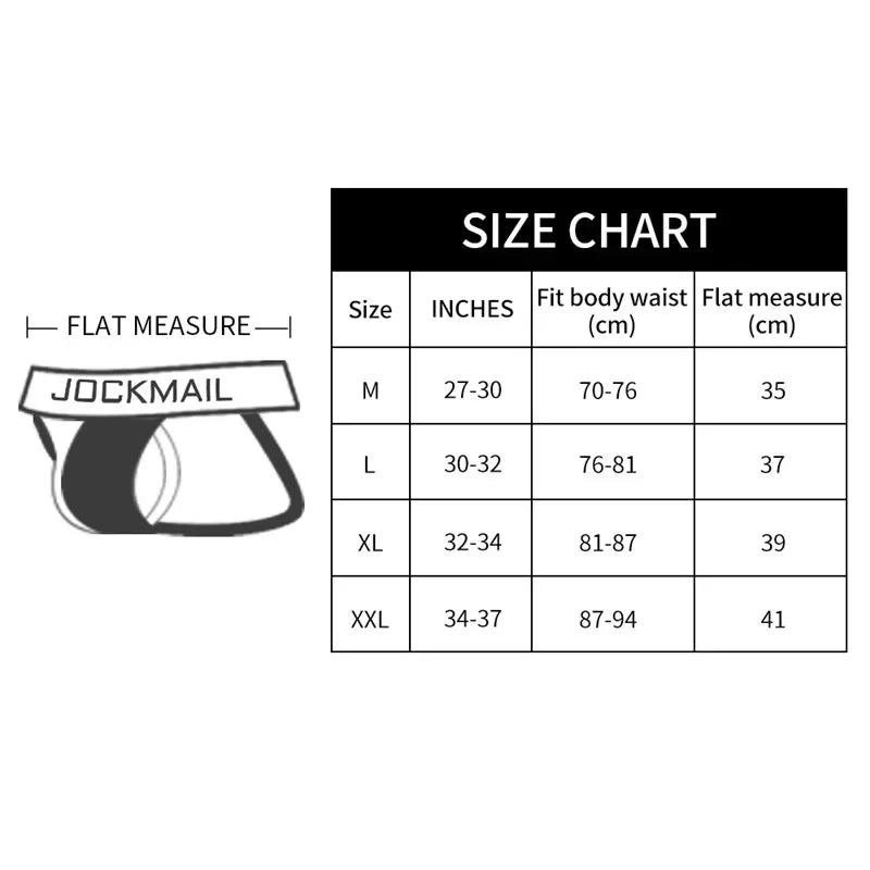 JOCKMAIL Athletics Jockstrap Men Underwear Man Thongs G Strings Cuecas Slip Removable Pouch Tanga Hombre Breathable 3" Wide Belt