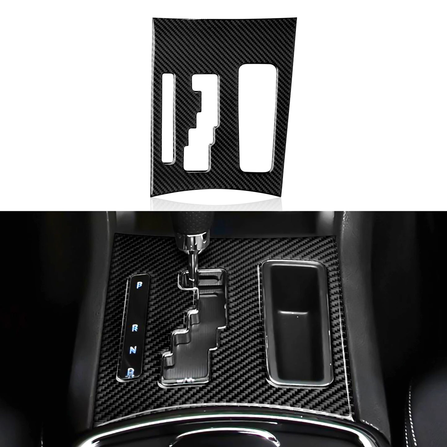 For Chrysler 300 (2011-2014) Car Center Console Gear Shift Panel Steering Wheel Cover Carbon Fiber Interior Sticker Accessories