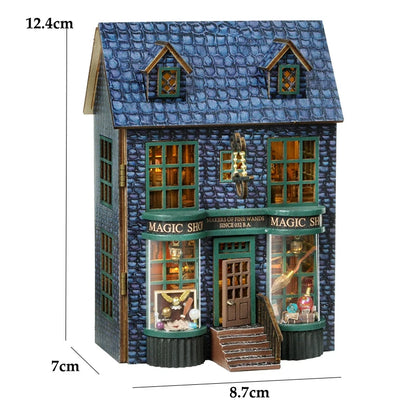 DIY Mini Wooden Doll House Assembly Building Model Pink Princess Villa Architecture Kit 3D Puzzle Dollhouse With Furniture Gifts