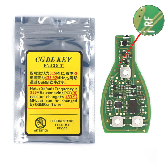 CGDI MB CG BE Key 315MHZ/433MHZ for Mercedes Benz Work with CGDI MB Programmer Support All FBS3 and Automatic Recovery