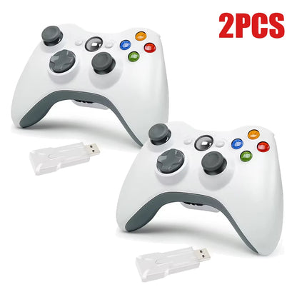Wireless Gamepad Controller 2.4GHz ,Dual-Vibration Turbo Function ,For Xbox 360/360 Slim/Pc Game Controller Joystick