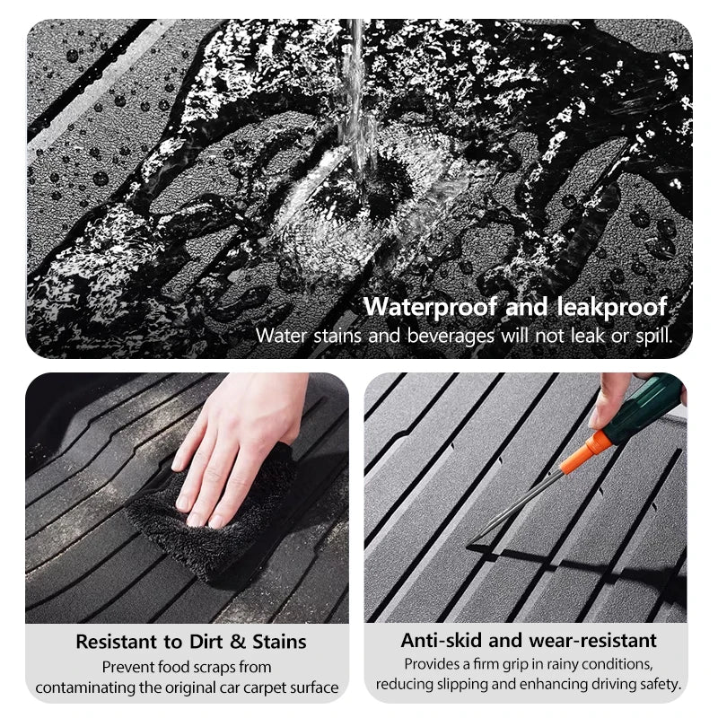 VASTZ TPE Floor Mats for Model Y Juniper 2025 2026 Model 3 Highland 2024-2026 RHD Anti-Slip Trunk Liner for Right Hand Drive Car
