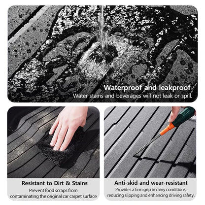 VASTZ TPE Floor Mats for Model Y Juniper 2025 2026 Model 3 Highland 2024-2026 RHD Anti-Slip Trunk Liner for Right Hand Drive Car