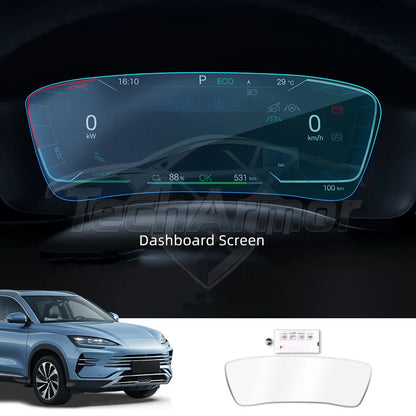 Car Tempered Glass Protective Film For BYD Seal U/Sealion 6/Song Plus 2021-25 GPS Navigation Dashboard Display Screen Protector