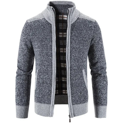 Autumn Winter Men's Thick Sweater Loose Casual Cardigan Sweater Jacket Zip Knitted Sweater Men Streetwear