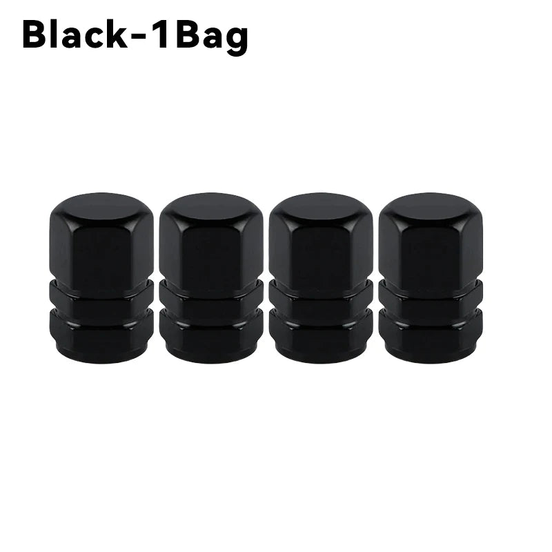 Silver Black Blue Aluminum Alloy Car Valve Cores Tire Valves Caps Air Pump Caps Tuning Products Accessories Replacement