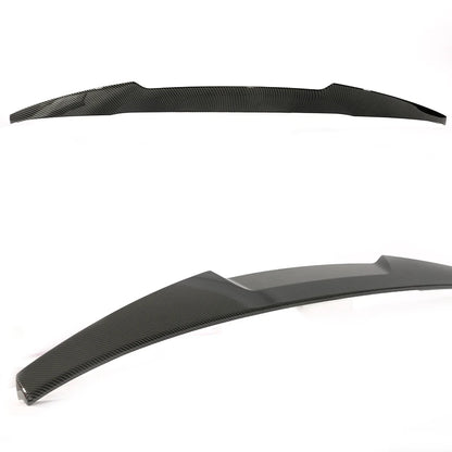 Rear Bumper Trunk Boot Spoiler Lip For BMW 5 Series G30 Gloss Black M5 Roof Wing PSM M4 CS Style 2017-2023 Carbon Fiber Look