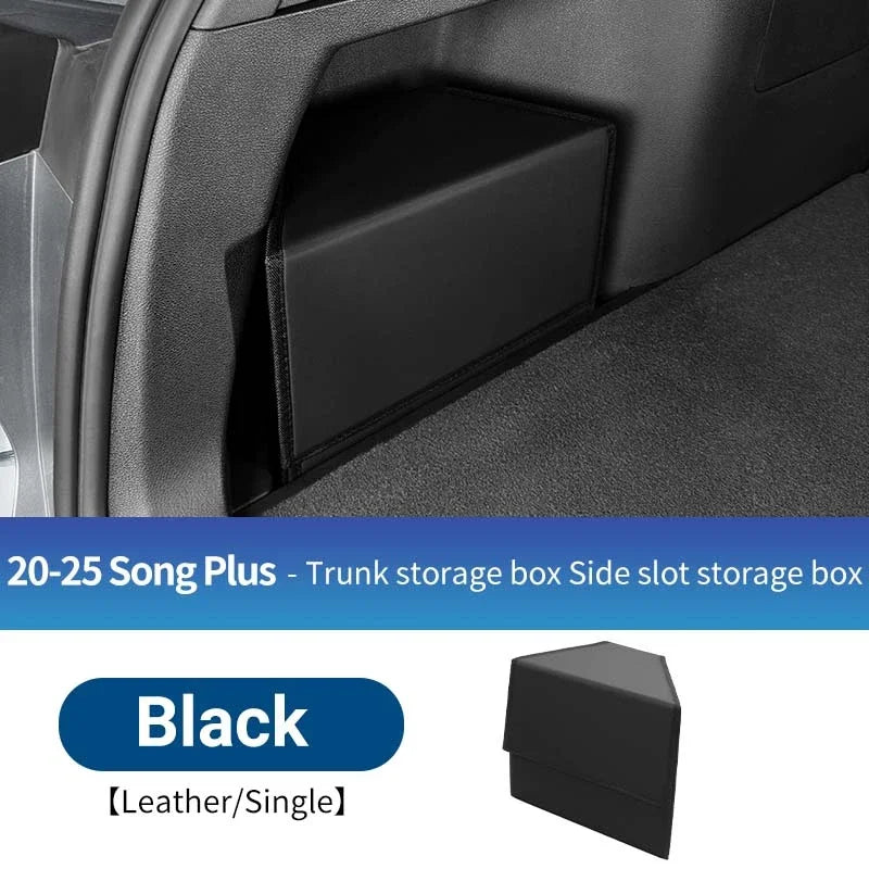 For Byd Song Plus Seal U 2020-2025 Car Foldable Trunk Storage Box Portable Multipurpose Organizer Case Side Groove Storage Box