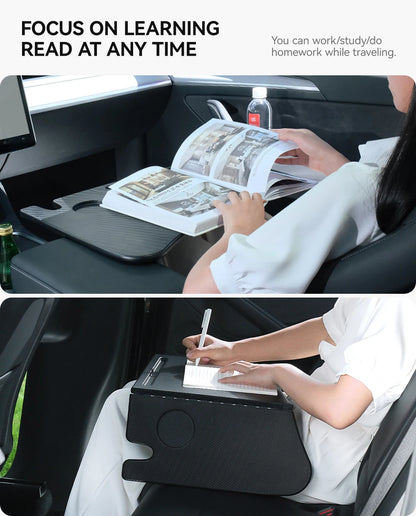 YZ Table Desk For Tesla Model 3 Y X S Highland Juniper 2021-2025 Car Steering Wheel Laptop Tray Food Desk Portable Office Table