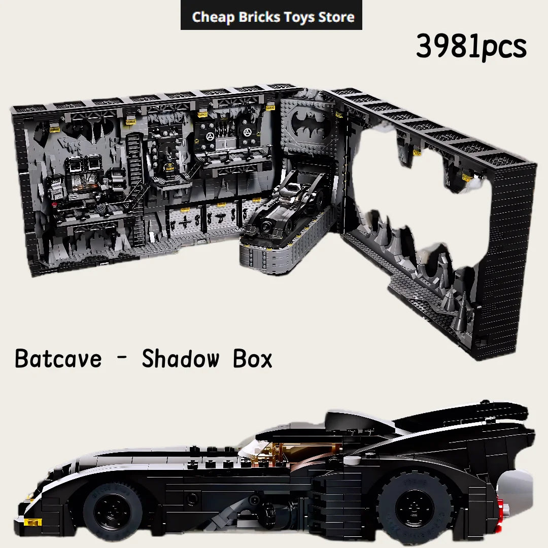 Cheapest 3981Pcs Bat Shadow Box Model Bricks Modular Super Hero Building Blocks Sets Adults Collect Christmas Gifts