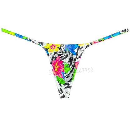 Men's Slim Pouch Bikini Underwear Unisex Sissy Panties Sexy Male Tiny Slip String Swim Bottoms Thong
