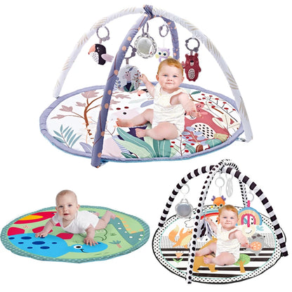 Newborn Multifunctional Event Fitness Frame Early Education Tummy Time Puzzle Enlightenment Game Interaction Toys Mat Baby Gift