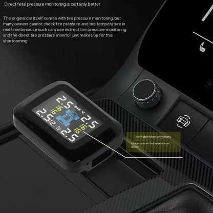 Car TPMS Cigarette Lighter Tire Pressure Monitoring System Alarm Tyre Air Pressure Meter Gauge Temperature Warning With 4 Sensor