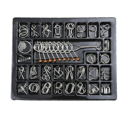 Materials Metal 3D Montessori Puzzle Wire Difficult Disentanglement Iron Brain Teaser IQ Test Toys Juegos De Ingenio Y Habilidad