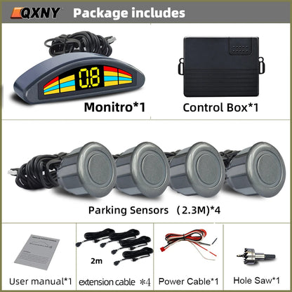 Professional Front Parking Sensor Kit Auto Car Prefix Parktronic Vehicle Assistant System Buzzer Alarm Volume Not Backup Radar