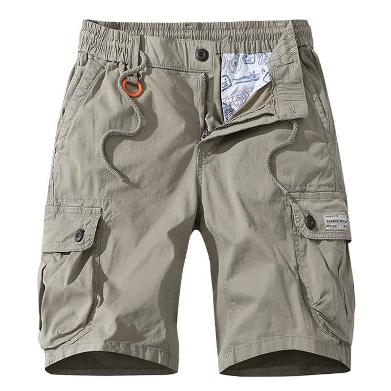 New Summer Men Cotton Cargo Shorts Men Fashion Bermuda Beach Jogger Shorts Men Casual Elastic waist Shorts Male Dropshipping