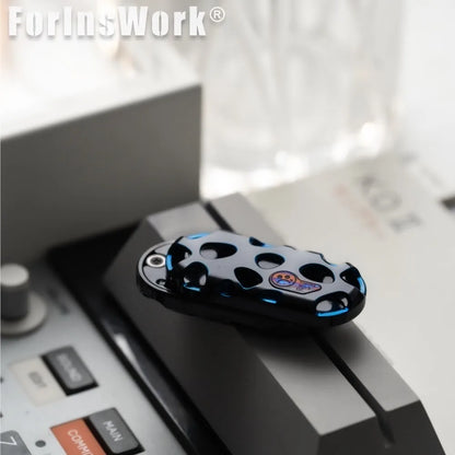 Metal Toys Dz Zirconium Skeleton TopB KONG Push Slider Stress Relief Toy Adults Office EDC Fidget Toy