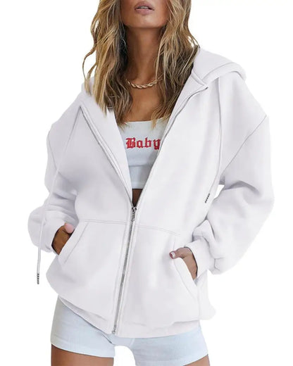 Plus Size cardigan Hoodie grunge punk silmY2K top rock aesthetic high street casual fashion urban women Hoodie Casual hooded