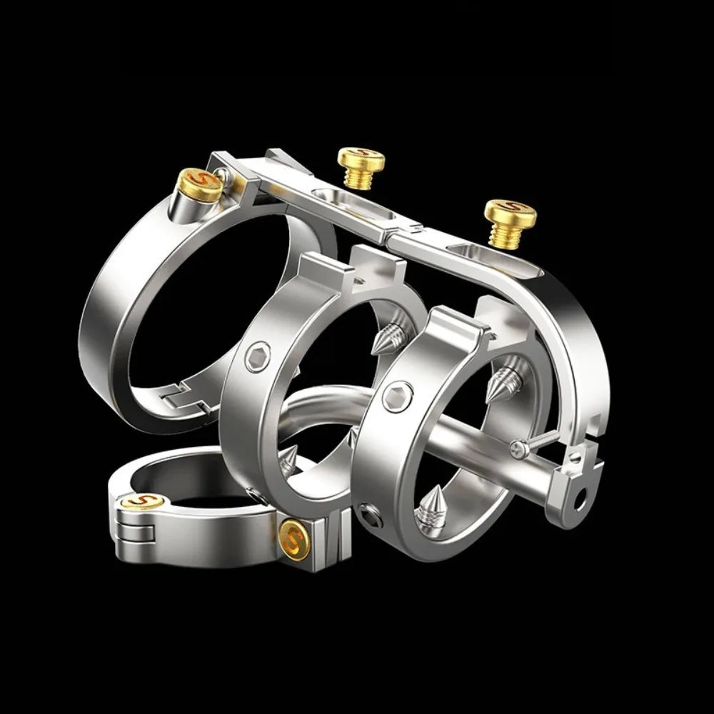 Stainless Steel Removable with thorns Chastity Cage Urethral Plug BDSM Male Chastity Device Cock Cage Penis Ring Adult Sex Toys
