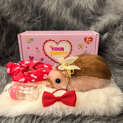 5 Inch Silicone Soft Cute Mini Realistic Animals with Accessories Lifelike Reborn Newborn Pig Doll Decompression Toy Gift