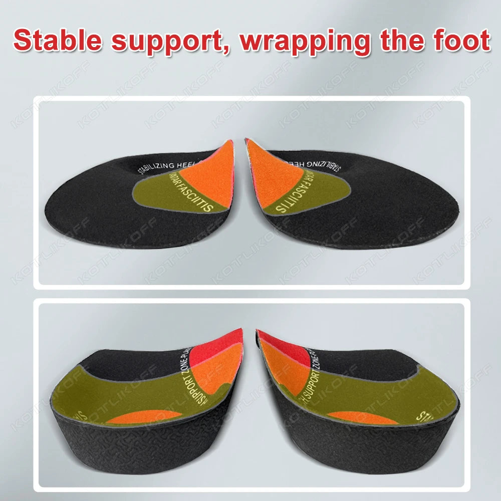3/4 Flat Feet Insole Severe Orthotic Arch Support Insert Orthopedic Shoes Sole Pads Heel Pain Plantar Fasciitis Men Woman Unisex
