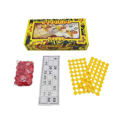 Interesting Tabletop Game "Русское Лото," an Interactive Card Game Suitable for Parties and Family and Friends, a Great Holiday Gift! (the Picture May Have Slight Color Differences from the Actual Product)