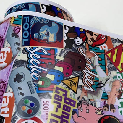 20/30/40/50/58X152CM Premium Graffiti Stickerbomb Vinyl Wrap Car Motorcycle Scooter Bike Wrapping Covers Decal Film