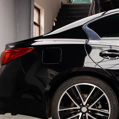 Glossy Black Vinyl Wrap Film Car Wrapping Decal Roll Bubble Free Air Release Vehicle Motocycle Sticker DIY Adhesive Accessories