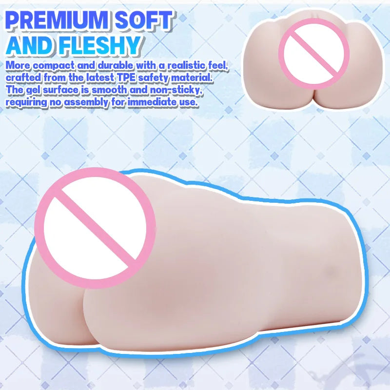 Japanese Anime Style Male Masturbator, 4 Layers of Material, Super Thick Fleshy Adult Masturbation Cup Sex Toy, Pocket Pussy 18+