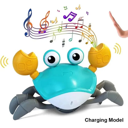 Electric Escape Cute Crab Toy Induction Evasion with Music Lights Children's Interactive Puzzle Gift Rechargeable Luminous Toys