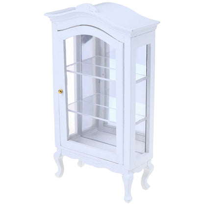 1:12 Dollhouse Miniature Bookcase Showcase Storage Cabinet Locker Display Cabinet Home Furniture Model Toy DollHouse Accessory
