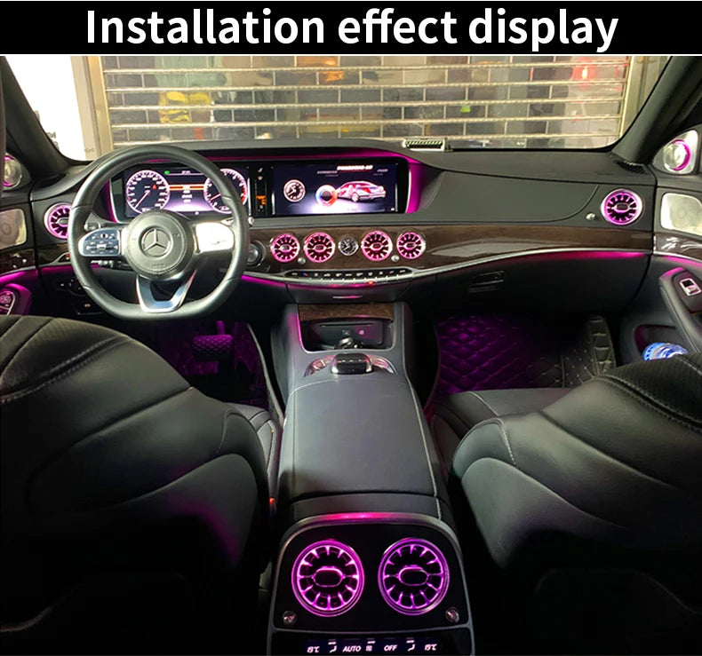 For Mercedes Benz W205 C-Class GLC X253 W213 E-Class W222 S-Class W117/W156/W176 CLA GLA Turbine Nozzle Air Vents Ambient Light