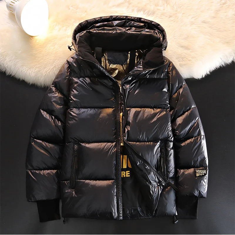 Winter Casual Down Warm Cotton Jacket Men Comfortable Fashionable Outdoor Warm Cotton Jacket Fashion Men  Hooded Cotton Jacket